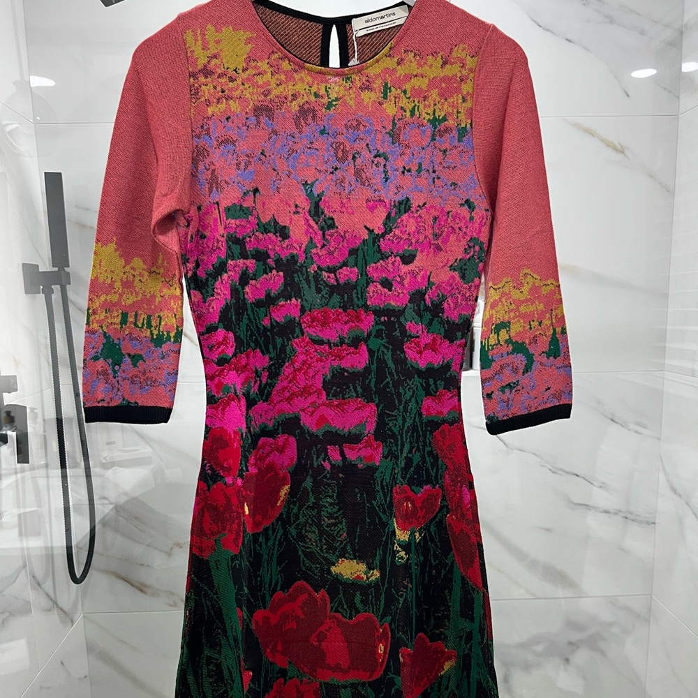 Aldomartins Bloom Floral Knit Dress – Made in Spain